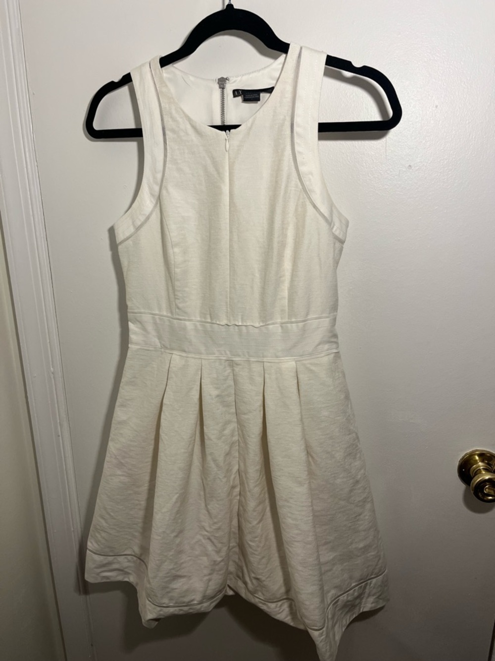 Armani Exchange Cream Textured Sleeveless Dress - Picture 6 of 13